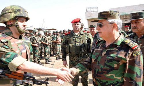 Ministro de Defensa sirio visita frente de combate sur